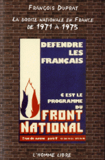 Les mouvements d'extrême-droite en France 1971-1975